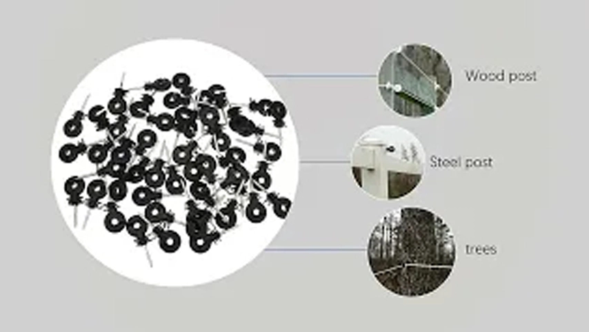 電気フェンス絶縁体ワイヤーランニング牛羊木ねじ式